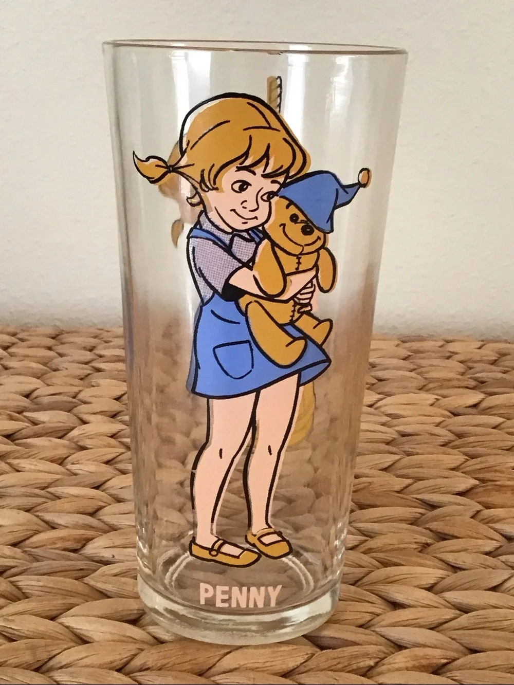 Vintage Disney The Rescuers Penny Drinking Glass, 1977